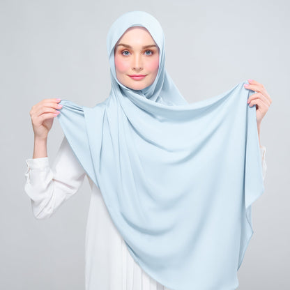 [As-Is] Instant Tag n' Go Shawl l Chiffon Silk in Sky Blue