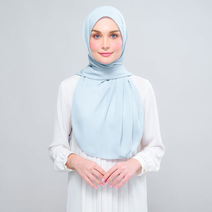 [As-Is] Instant Tag n' Go Shawl l Chiffon Silk in Sky Blue
