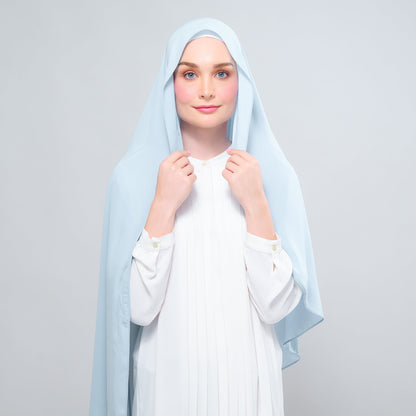 [As-Is] Instant Tag n' Go Shawl l Chiffon Silk in Sky Blue