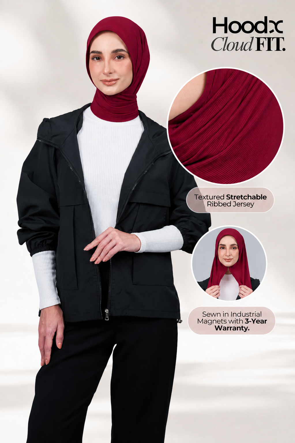 [★ New Colour] HoodX CloudFit in Crimson