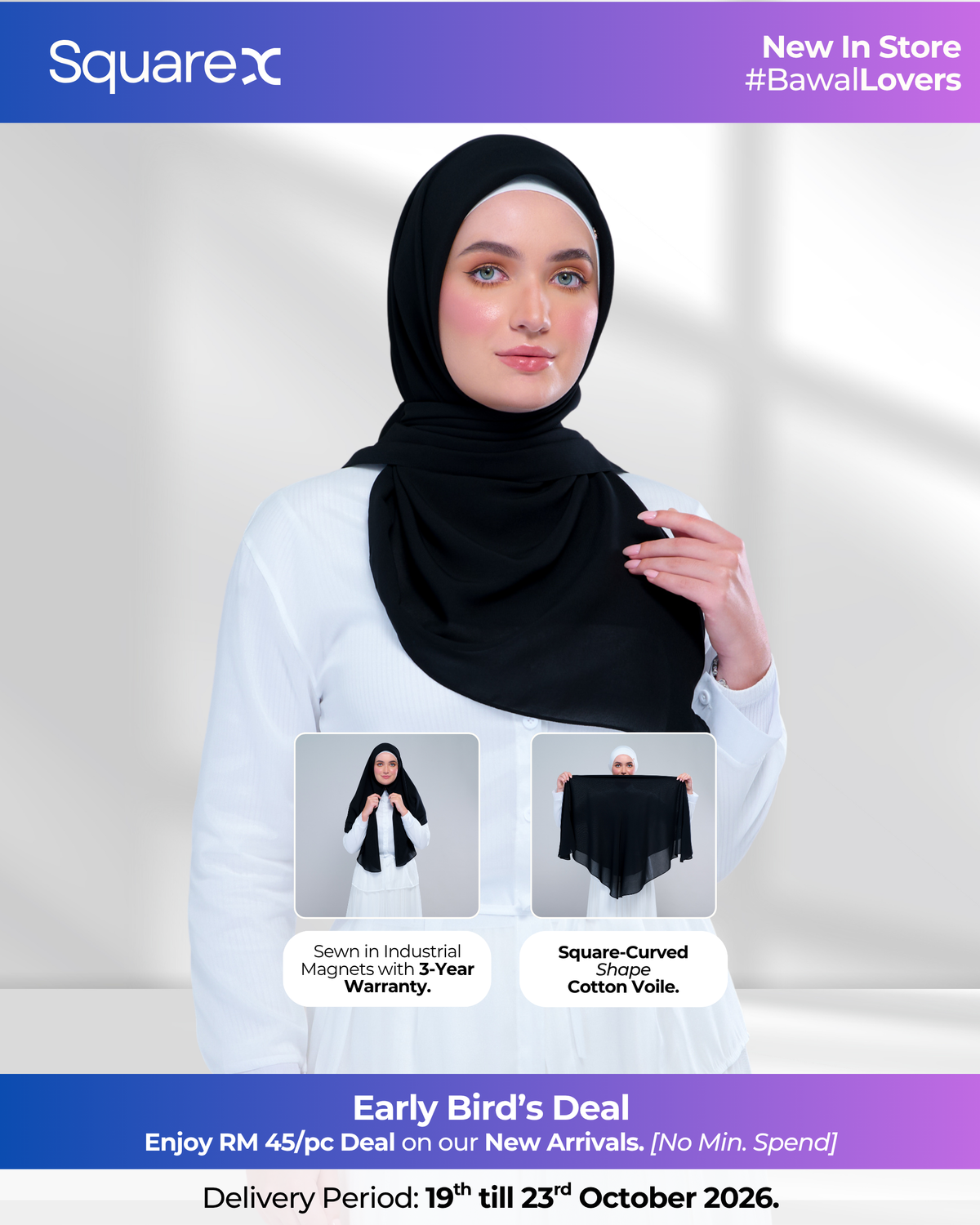 [★ New] SquareX in Black