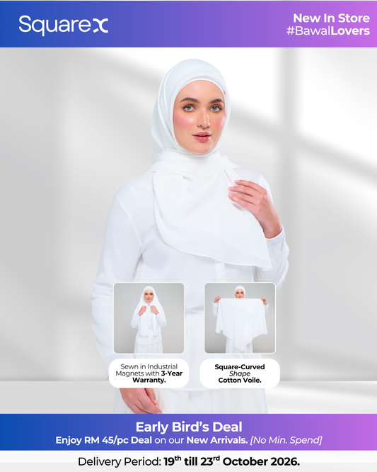 [★ New] SquareX in Pearl White