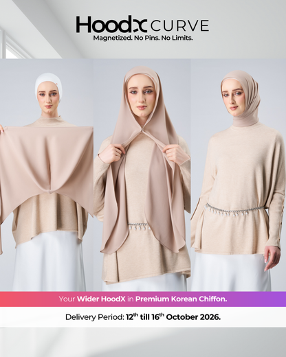 HoodX Curve in Sandstone [Korean Chiffon]