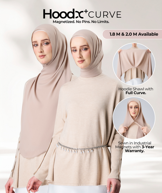 HoodX⁺Plus Curve in Sandstone [Korean Chiffon]