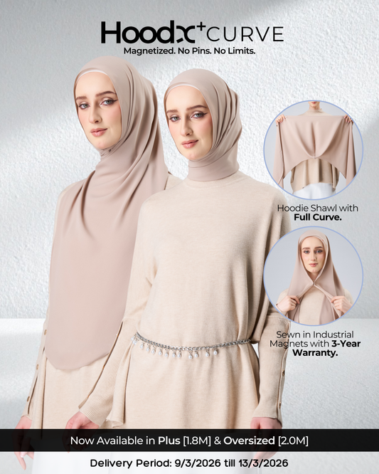 HoodX⁺Plus Curve in Sandstone [Korean Chiffon]