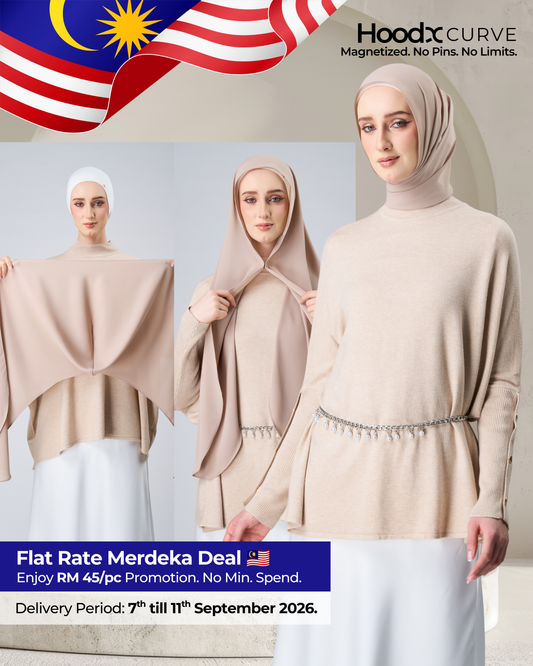HoodX Curve in Sandstone [Korean Chiffon]