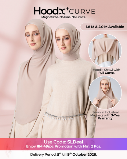 HoodX⁺Plus Curve in Sandstone [Korean Chiffon]