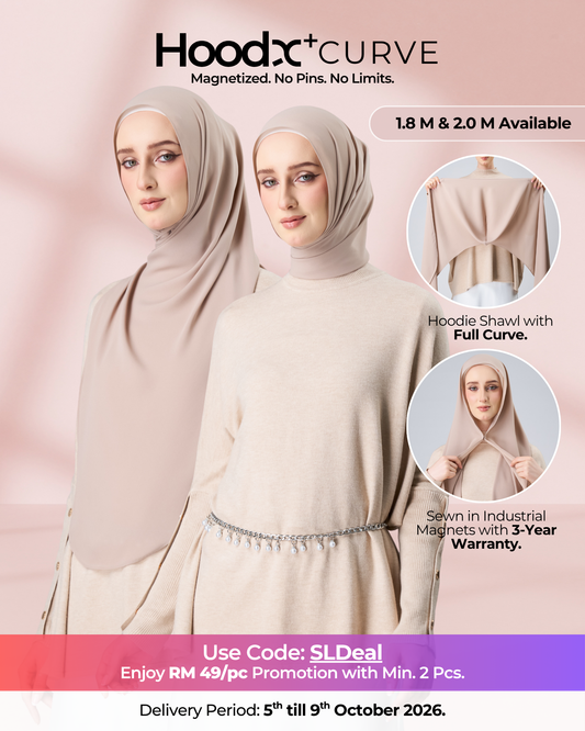 HoodX⁺Plus Curve in Sandstone [Korean Chiffon]