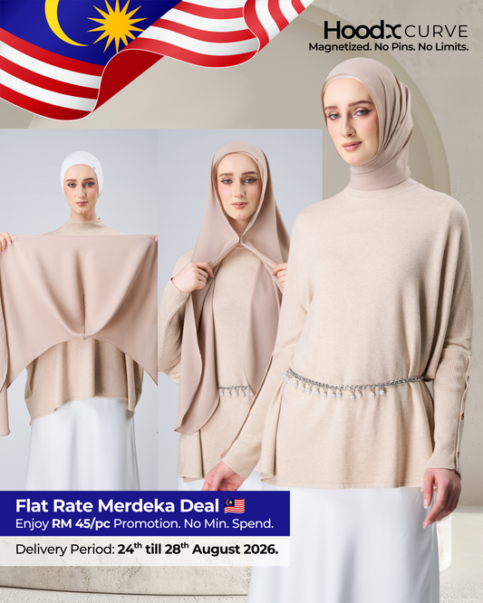HoodX Curve in Sandstone [Korean Chiffon]