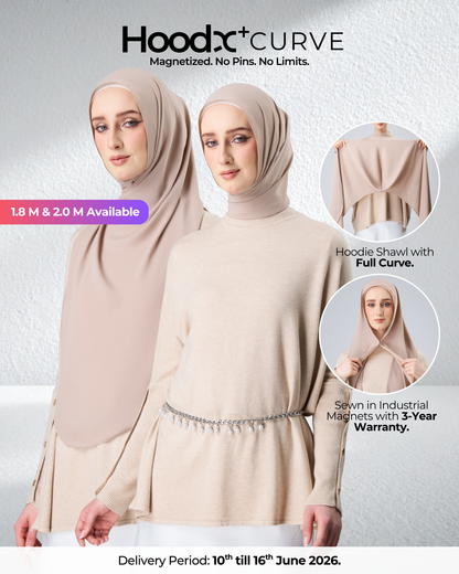HoodX⁺Plus Curve in Sandstone [Korean Chiffon]