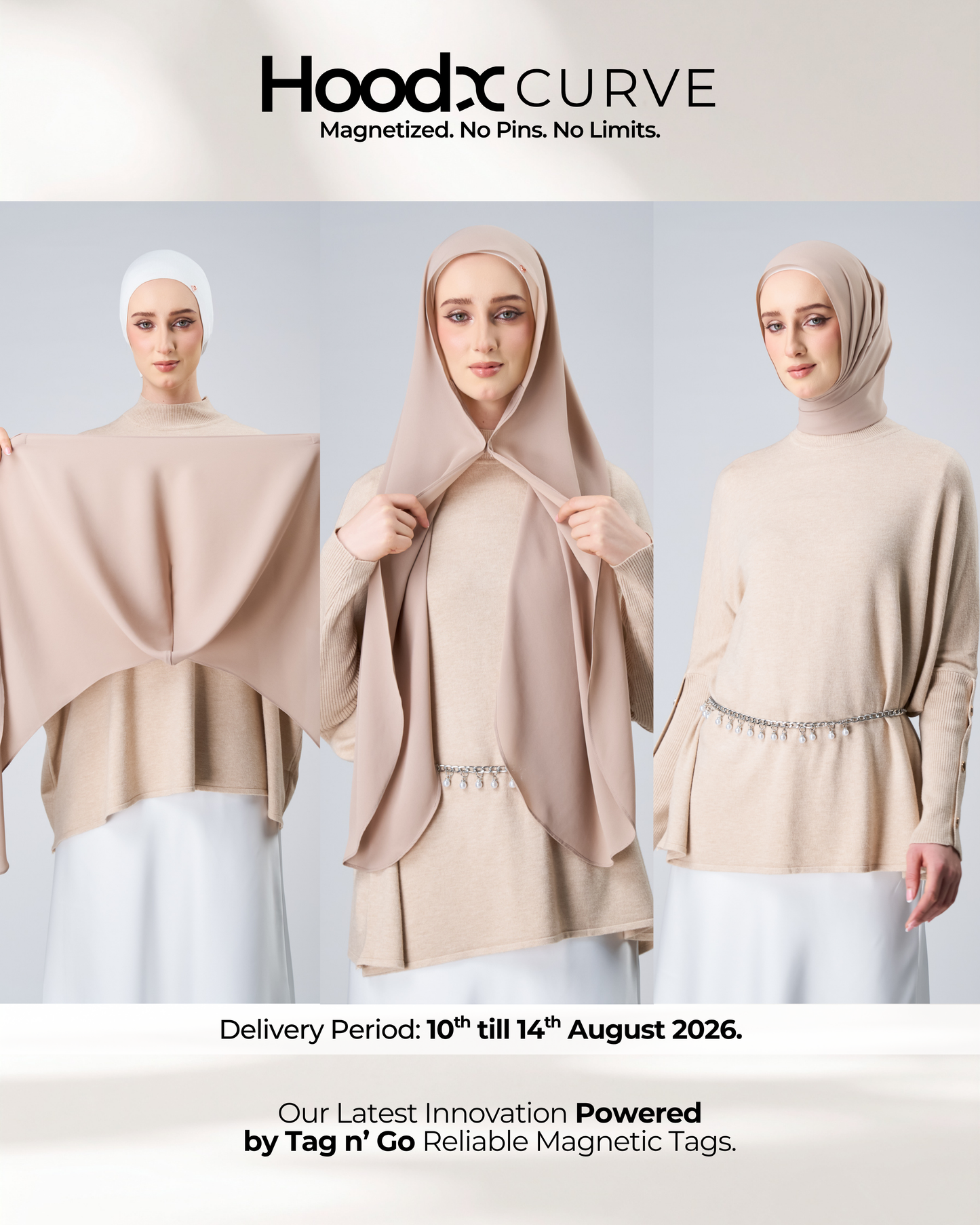 HoodX Curve in Sandstone [Korean Chiffon]