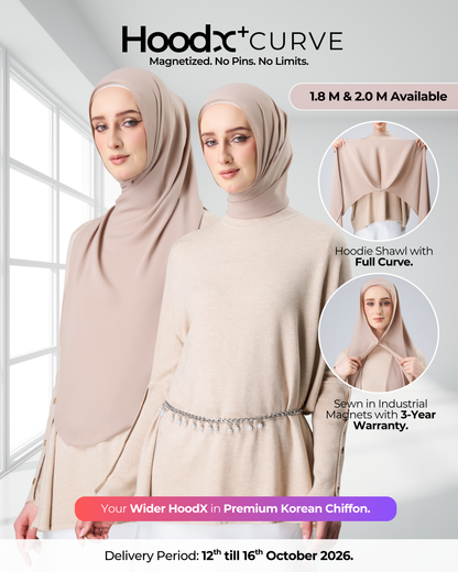 HoodX⁺Plus Curve in Sandstone [Korean Chiffon]