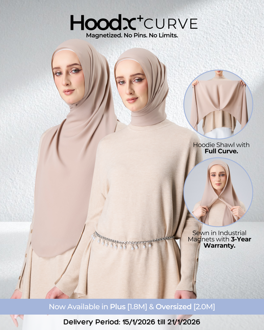 HoodX⁺Plus Curve in Sandstone [Korean Chiffon]