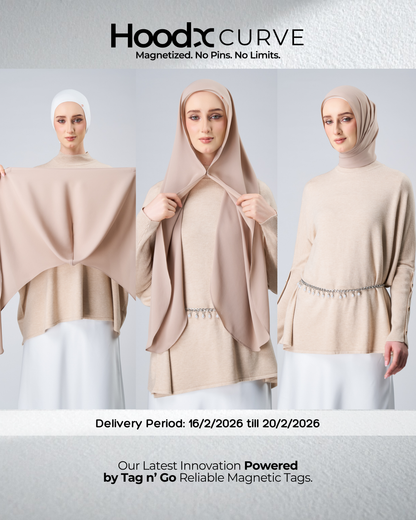 HoodX Curve in Sandstone [Korean Chiffon]