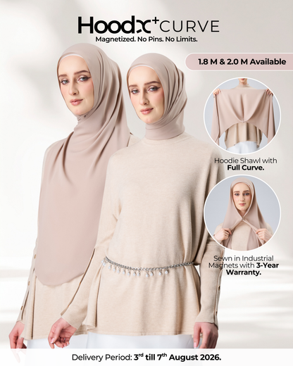 HoodX⁺Plus Curve in Sandstone [Korean Chiffon]