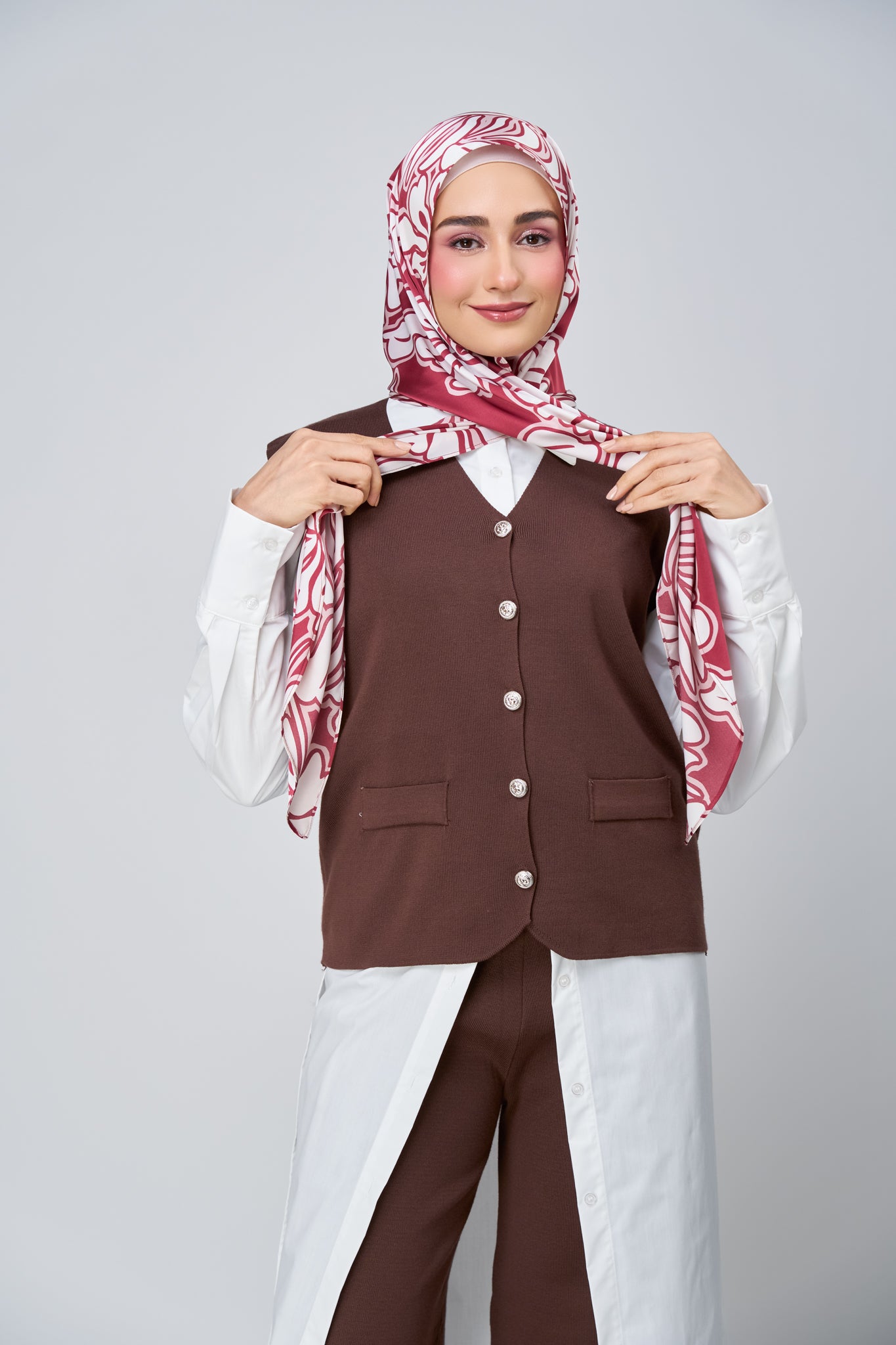 [★New] HoodX Printed Set in Scarlet