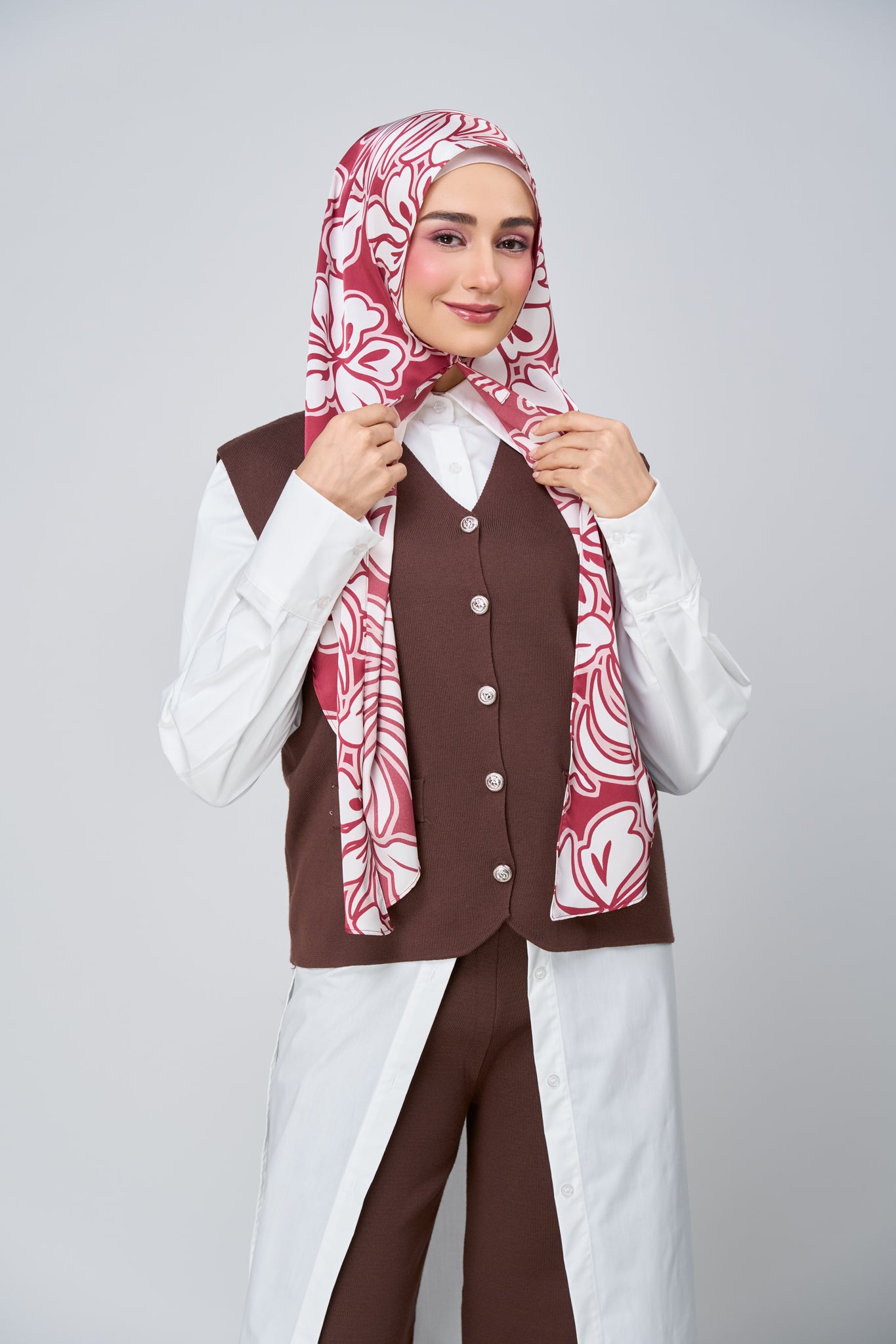 [★New] HoodX Printed Set in Scarlet