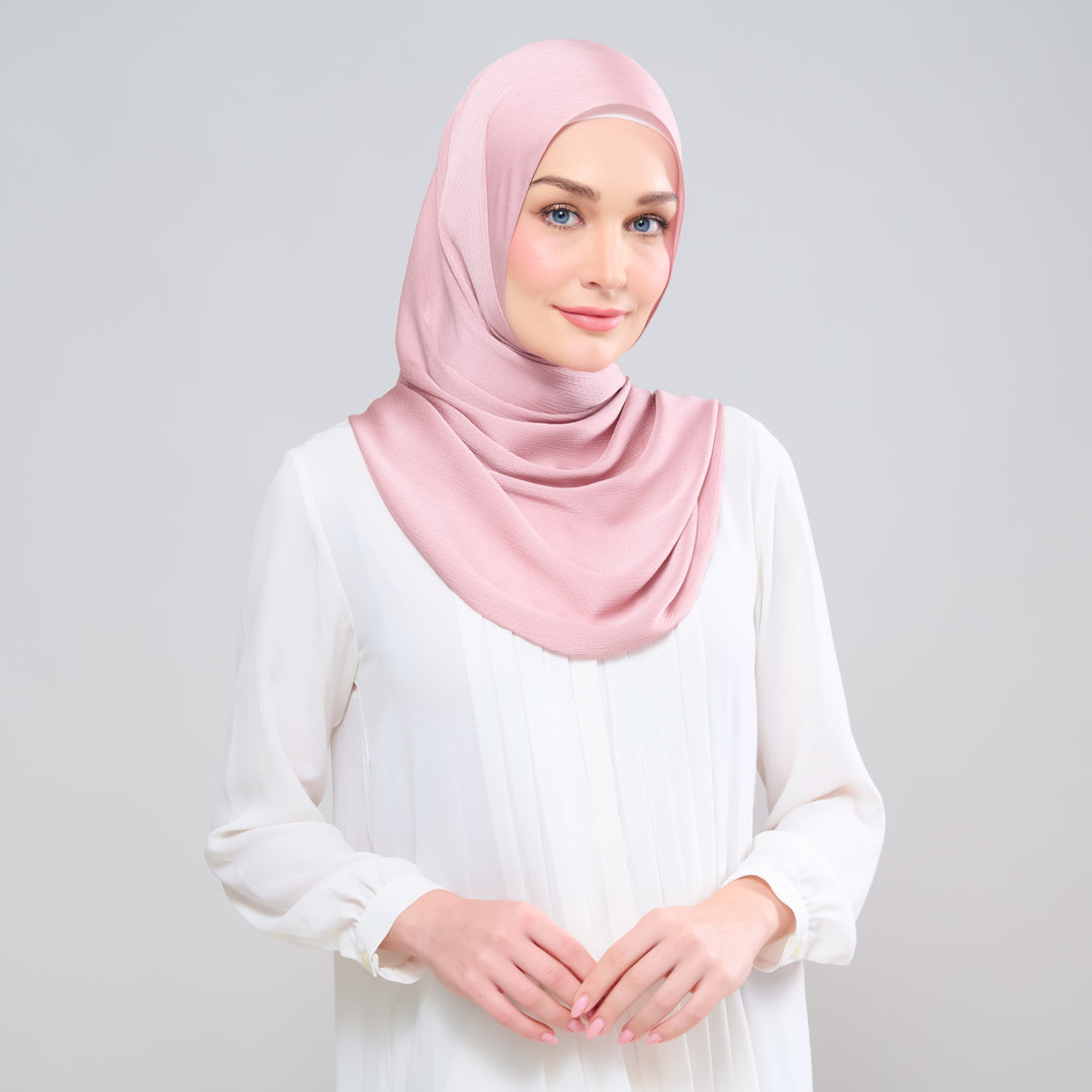 Scarlet Silk Shawl in Lemonade Pink