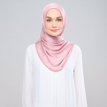 Scarlet Silk Shawl in Lemonade Pink