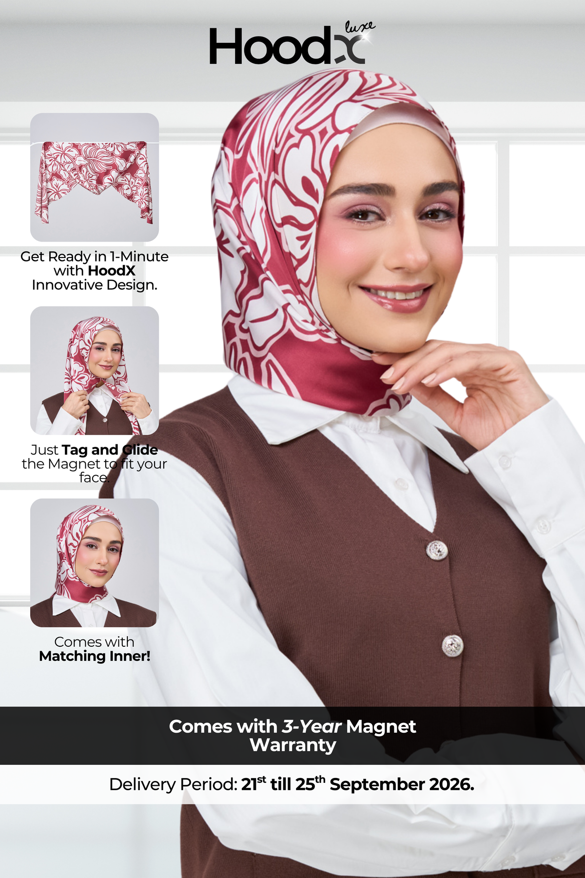 HoodX Printed Set in Scarlet