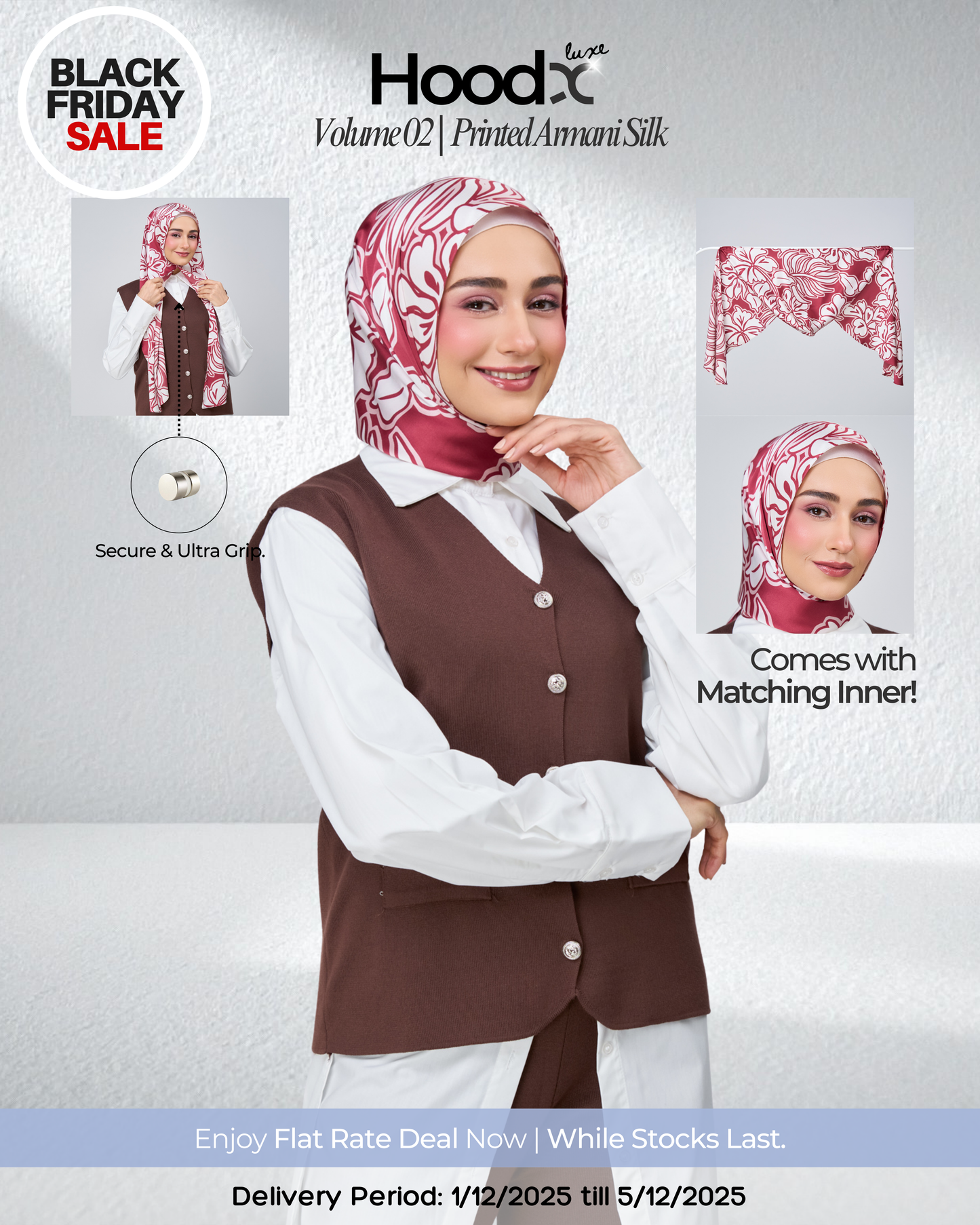 [BFS] HoodX Printed Set in Scarlet