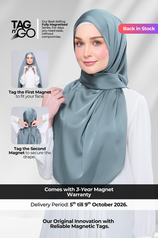 Instant Tag n' Go Shawl | Satin Silk in Sea Green