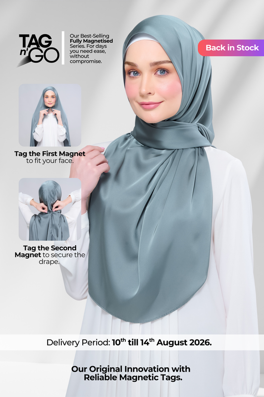 Instant Tag n' Go Shawl | Satin Silk in Sea Green