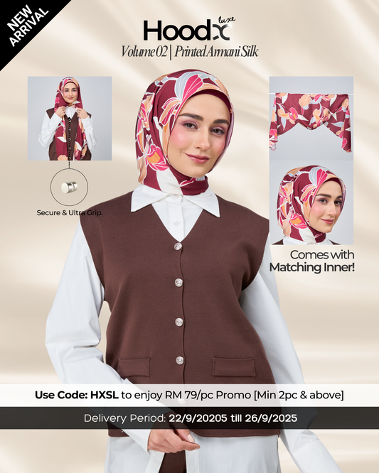 [★New] HoodX Printed Set in Serenia