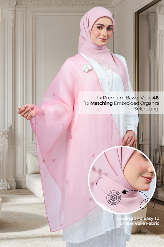 2IN1 Rhea Raya Set in Seroja [Dusty Pink]