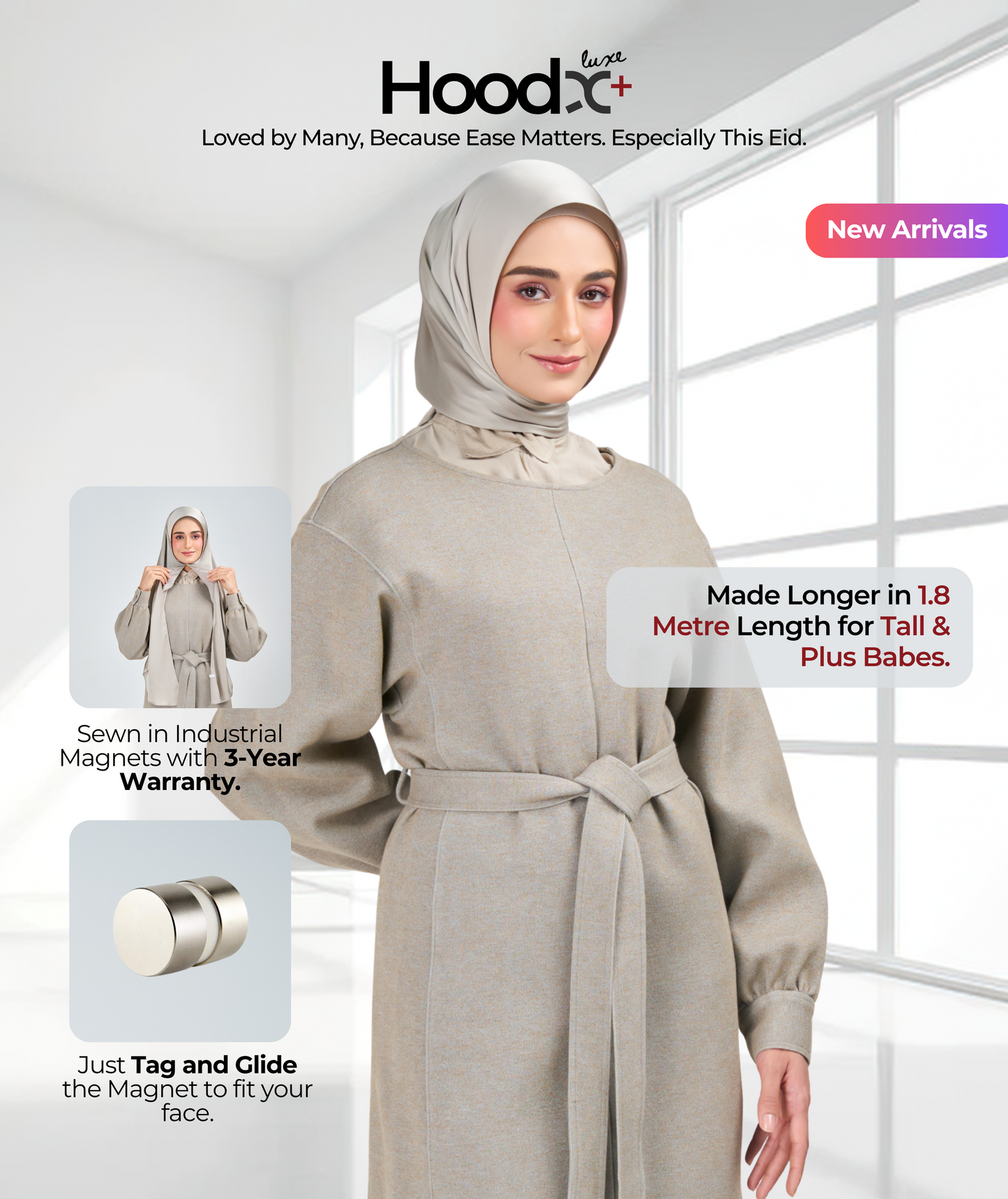 [8.8 MARKDOWN] HoodX⁺Plus Luxe in Silver Taupe