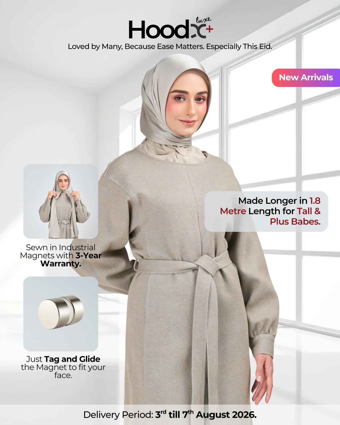 HoodX⁺Plus Luxe in Silver Taupe