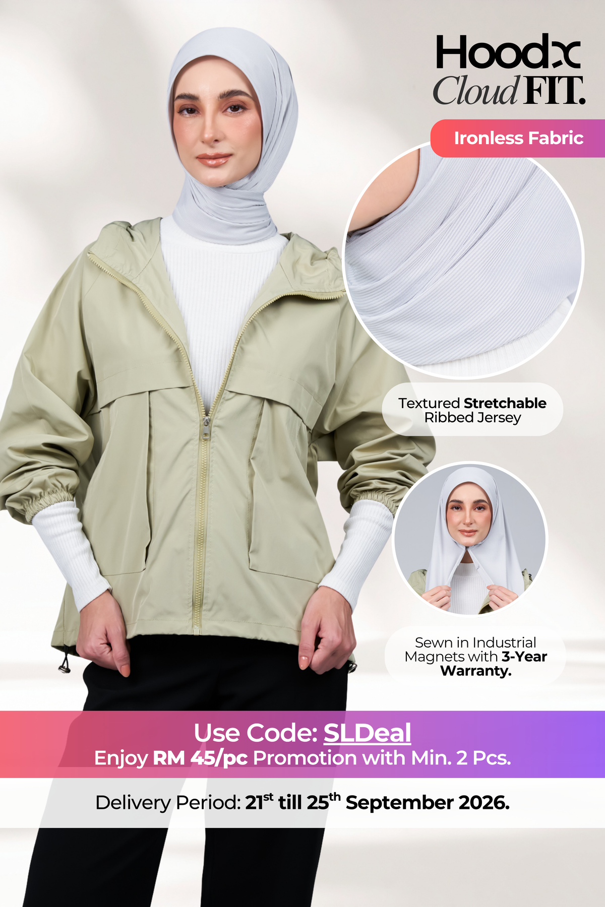 HoodX CloudFit in Silver