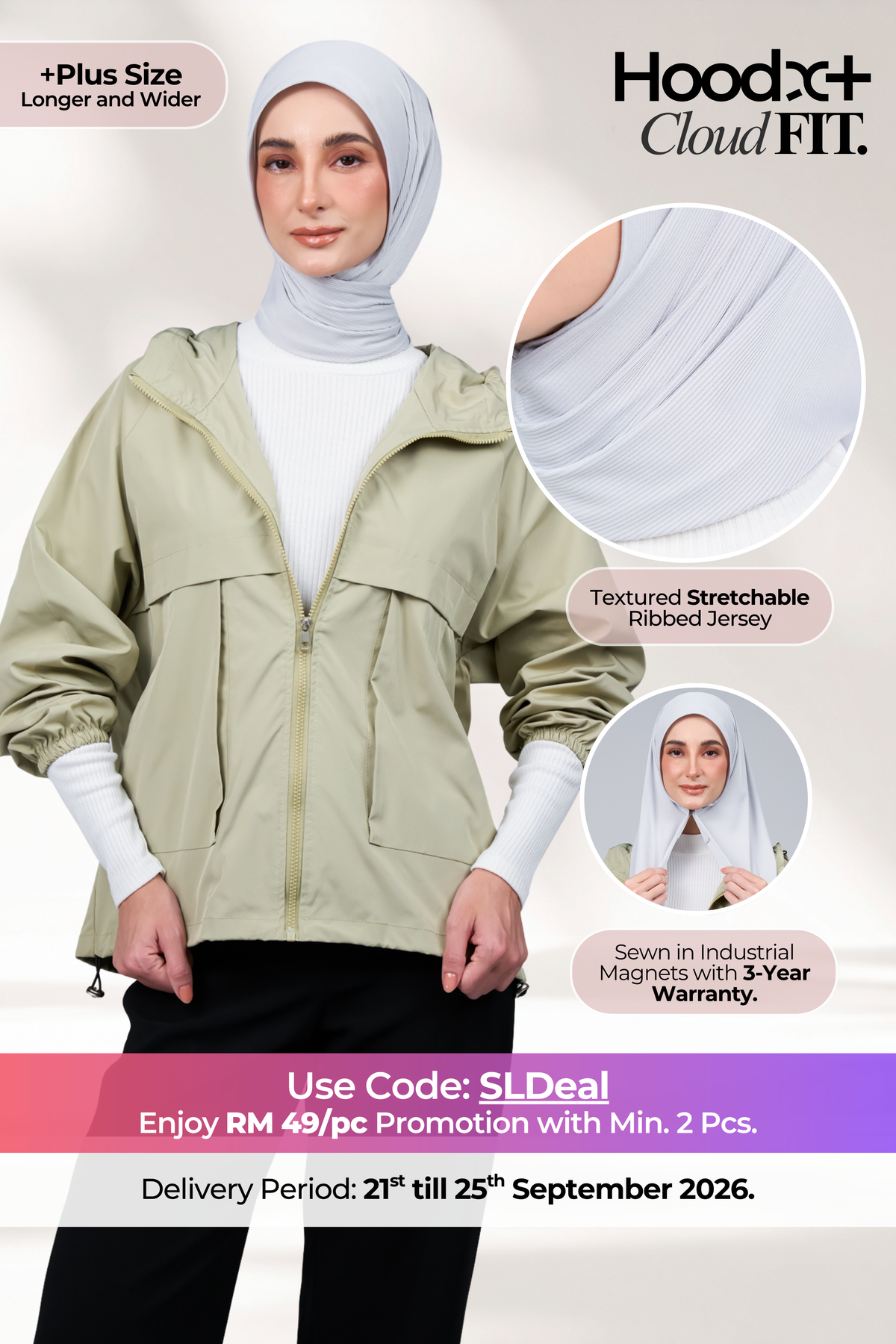 HoodX+ CloudFit in Silver