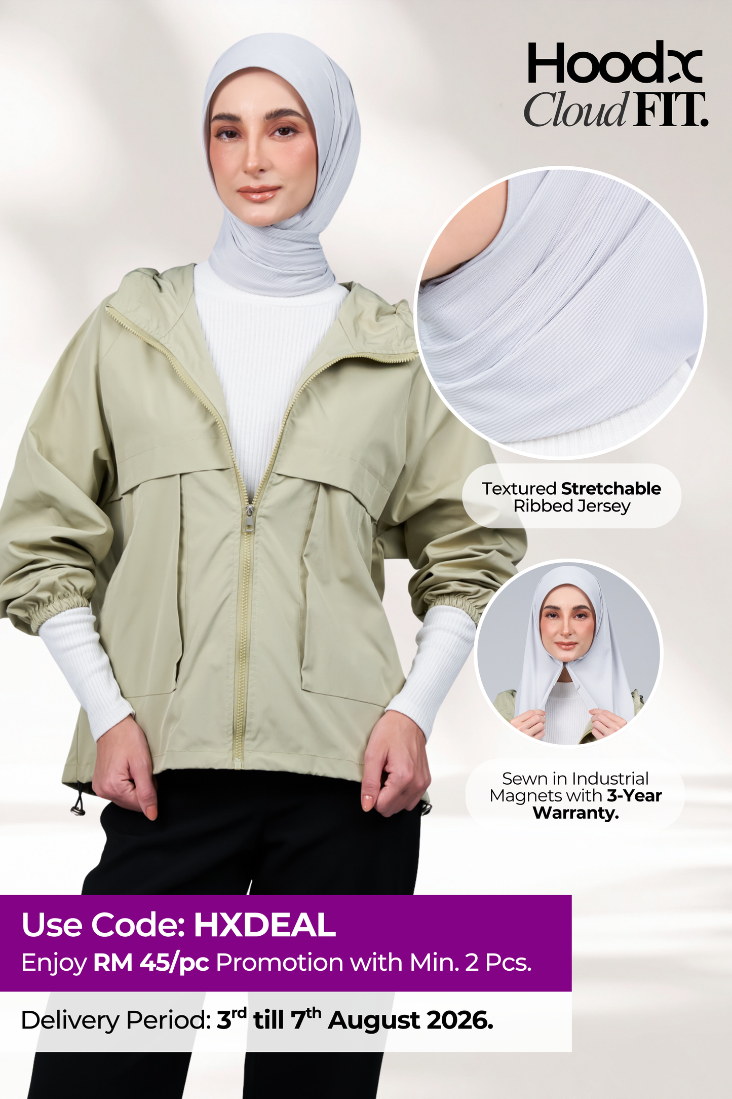 HoodX CloudFit in Silver