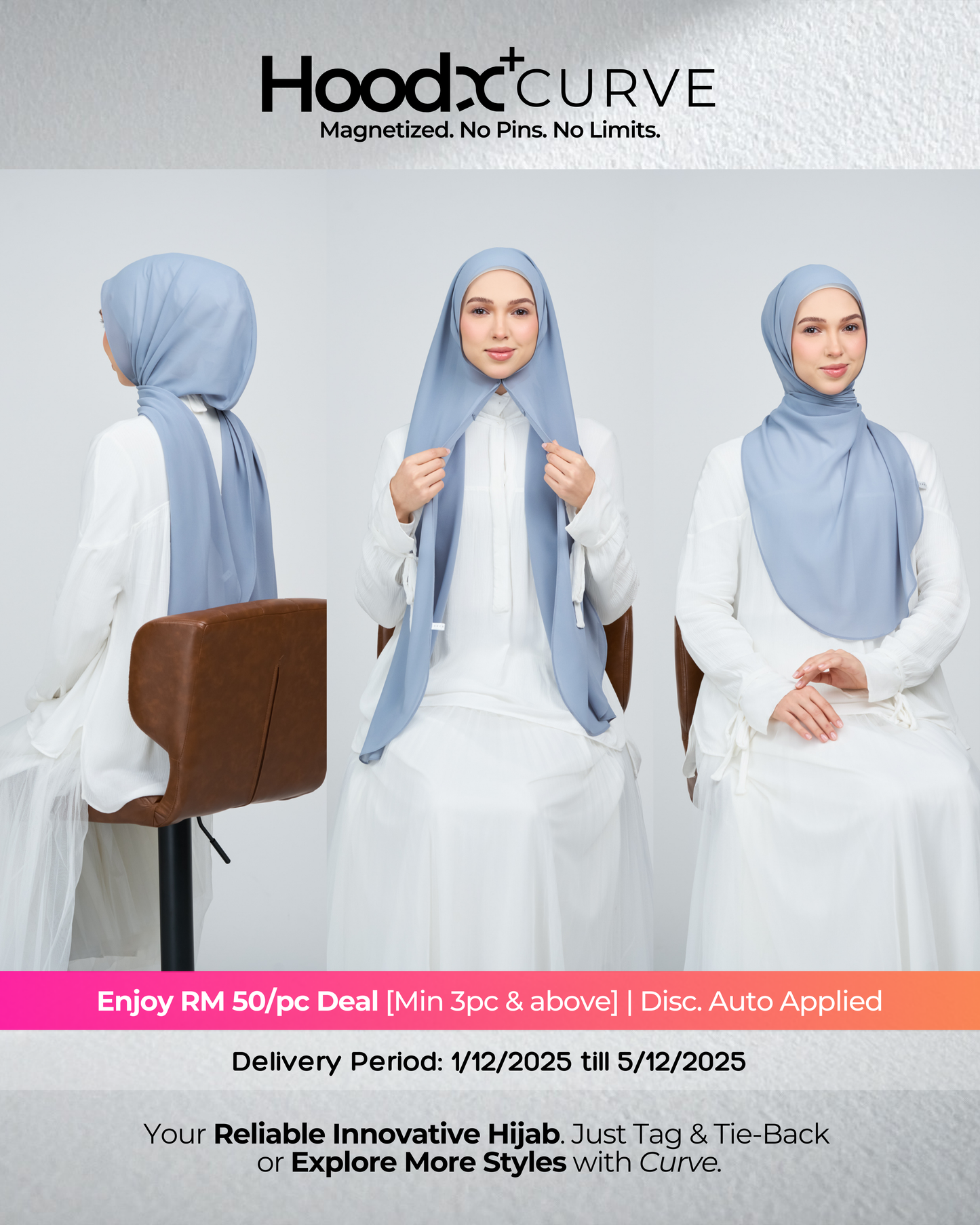 HoodX⁺Plus Curve in Slate Blue