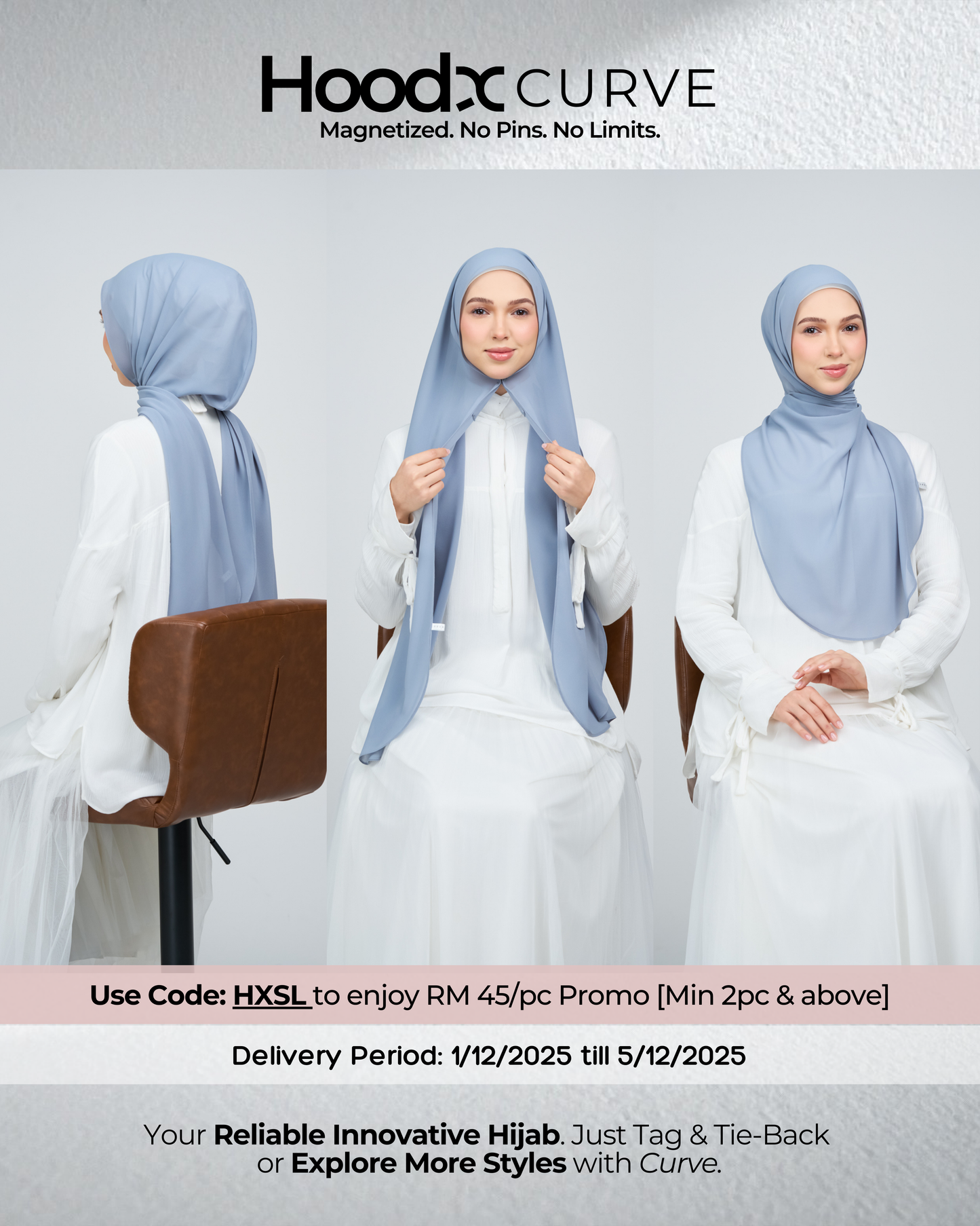 HoodX Curve in Slate Blue