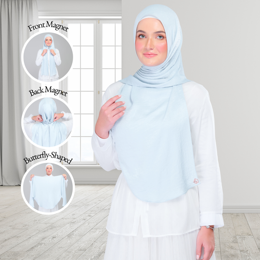 [As-Is] Instant Tag n' Go Butterfly | Textured Silk in Soft Blue
