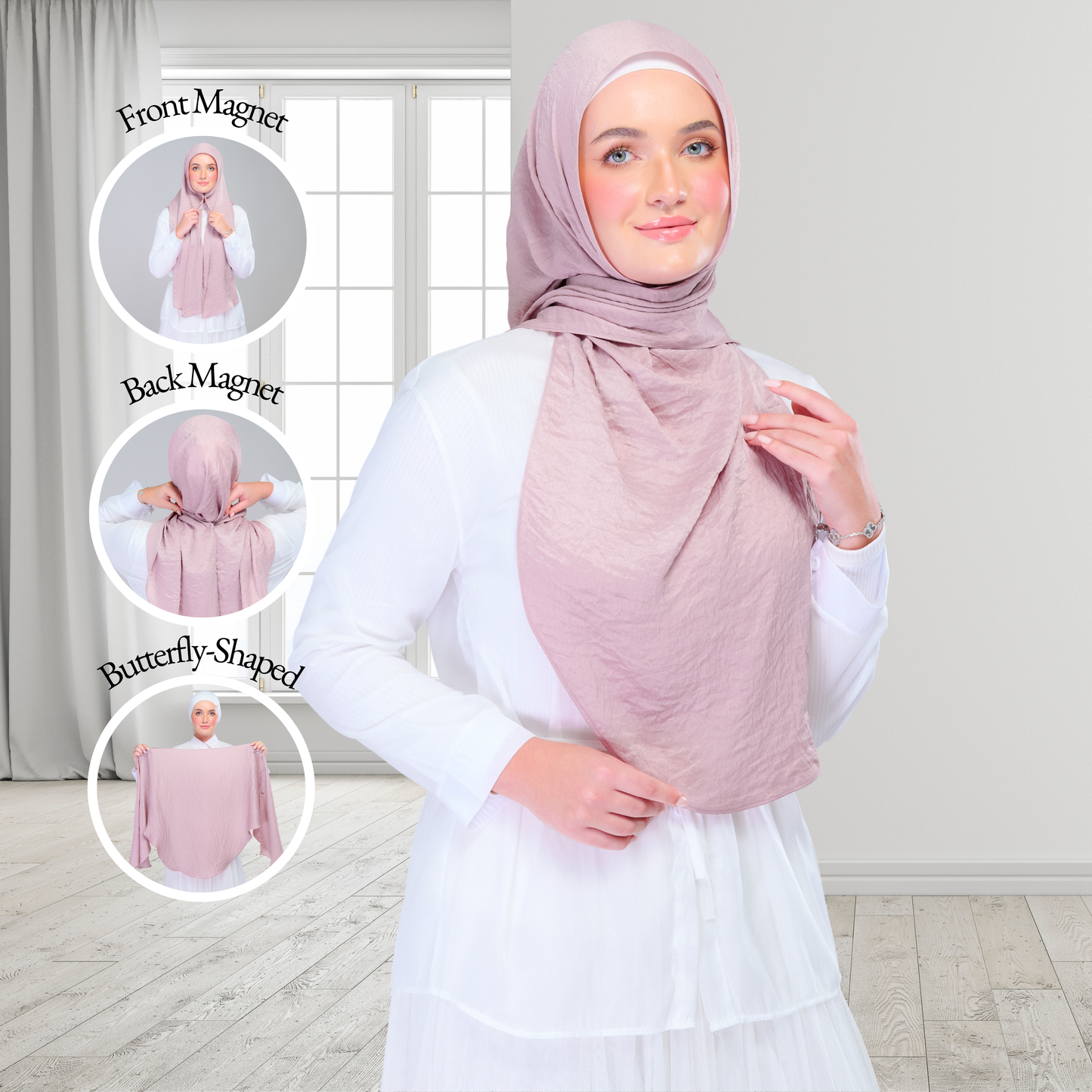 [As-Is] Instant Tag n' Go Butterfly | Textured Silk in Soft Pink