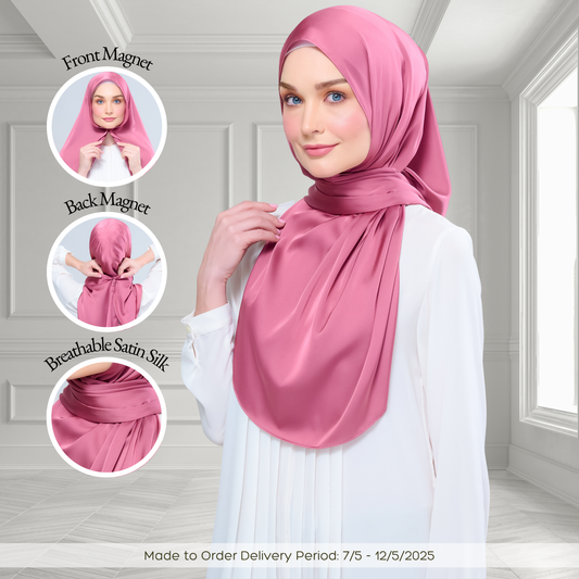 [As-Is] Instant Tag n' Go Shawl l Satin Silk in Sorbet