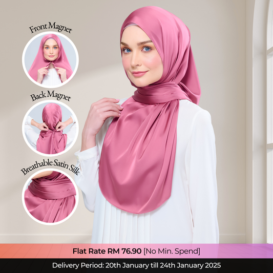 Instant Tag n' Go Shawl | Satin Silk in Sorbet