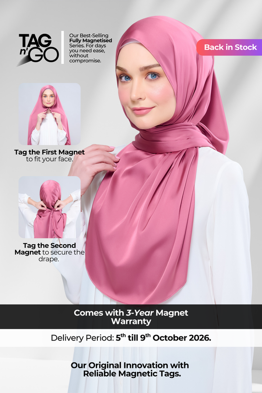 Instant Tag n' Go Shawl | Satin Silk in Sorbet