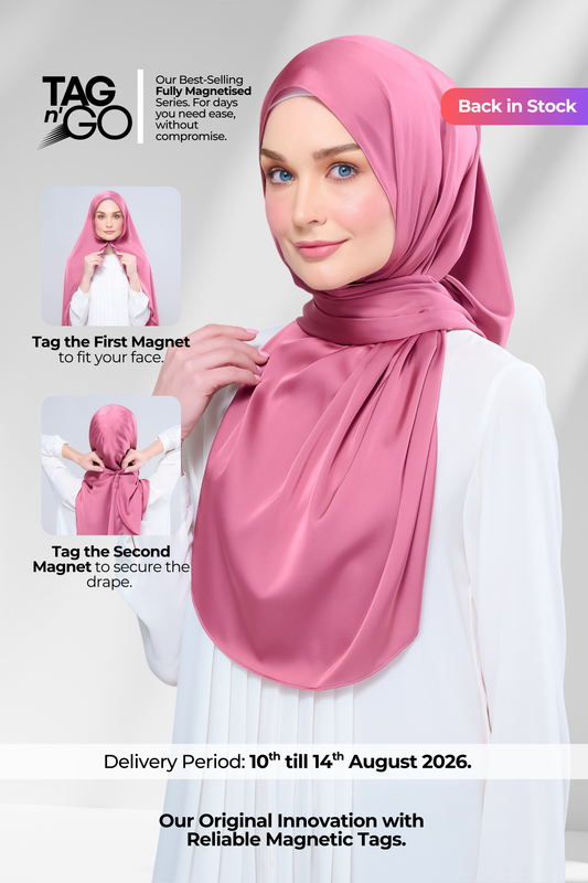 Instant Tag n' Go Shawl | Satin Silk in Sorbet