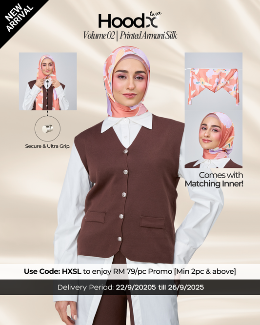 [★New] HoodX Printed Set in Sunset Blush