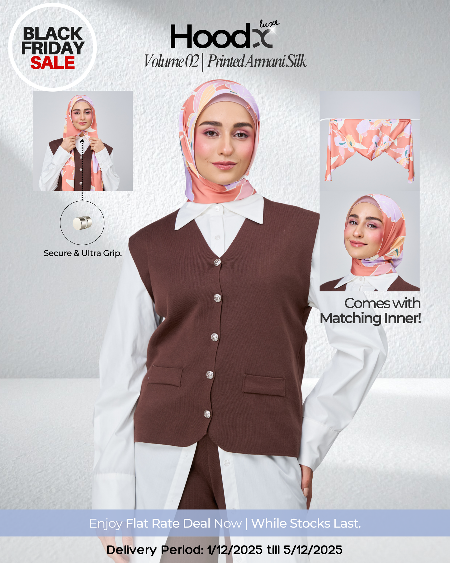 [BFS] HoodX Printed Set in Sunset Blush