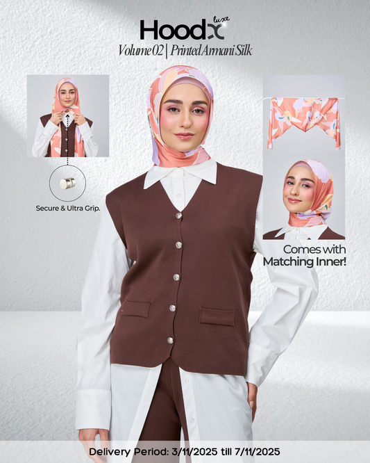 [★New] HoodX Printed Set in Sunset Blush