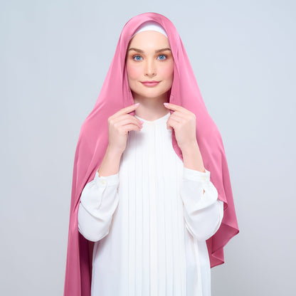 [As-Is] Instant Tag n' Go Shawl l Satin Silk in Sorbet
