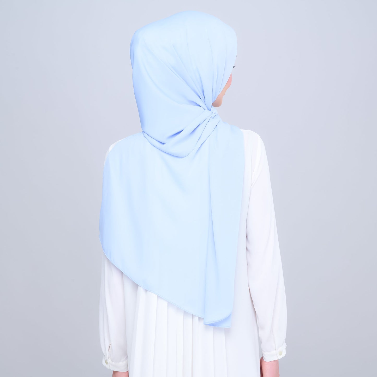 [As-Is] Instant Tag n' Go Shawl l Chiffon Silk in Maya Blue