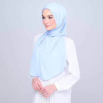 [As-Is] Instant Tag n' Go Shawl l Chiffon Silk in Maya Blue