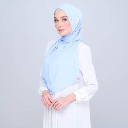 [As-Is] Instant Tag n' Go Shawl l Chiffon Silk in Maya Blue