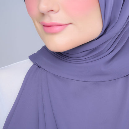 [As-Is] Instant Tag n' Go Shawl l Chiffon Silk in Indigo